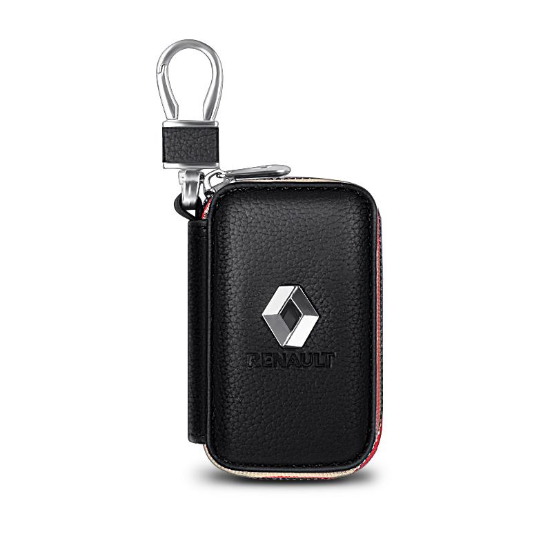 PU Leather Car Keys Case Bag Key Credit Card Bags Decoration For Renault Megane 2 Clio 4 Captur Radio Logan Duster Laguna Dacia LL60