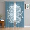 Bohemian Mandala Sheer Voile Curtains for Living Room Bedroom Exotic Style Window Tulle Curtains Transparent Chiffon Curtain