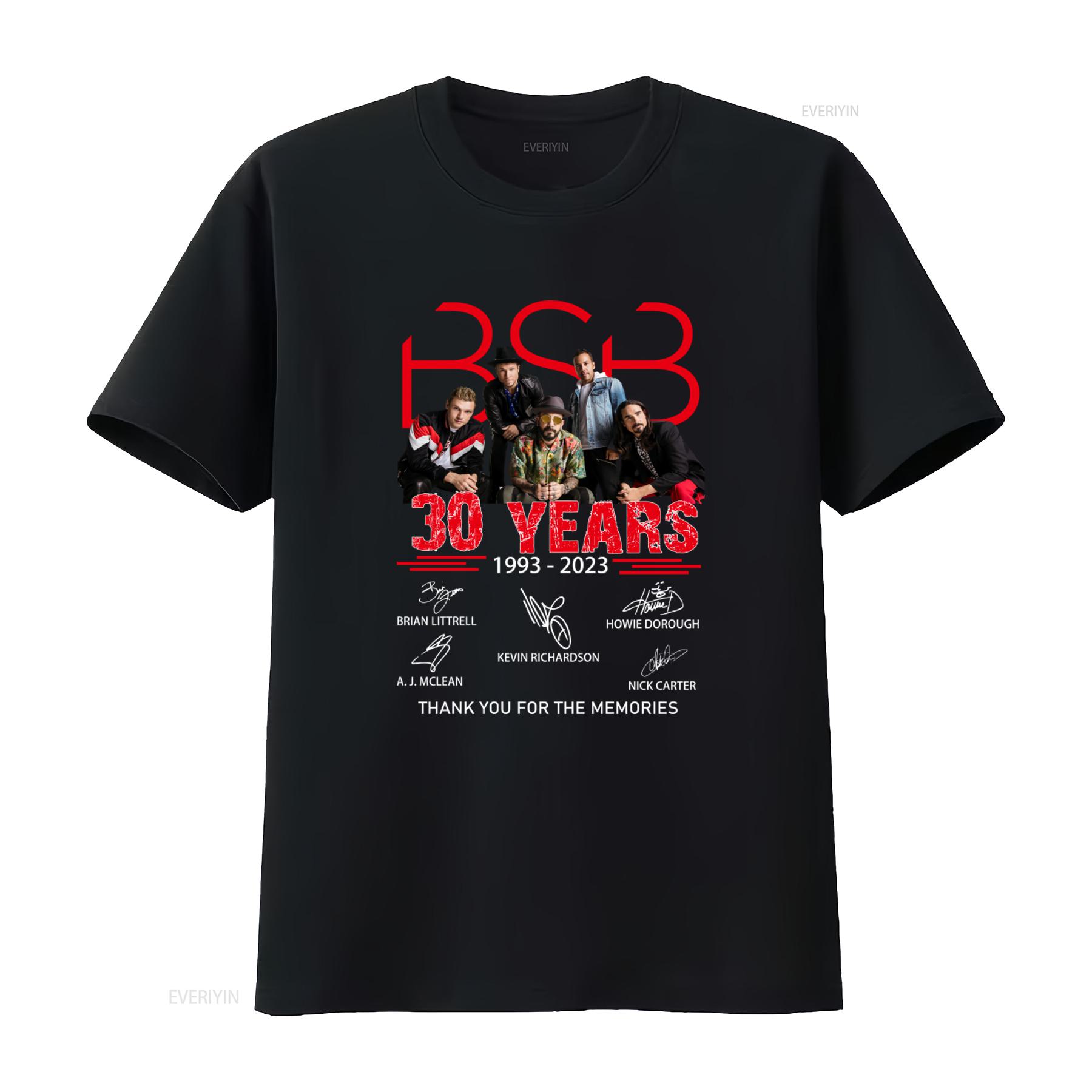 

BSB Backstreet Boys Band Member 30 Years 1993 2023 Thank You For The Memories T Shirt vintage Washed Versatile homme graphic 4XL
