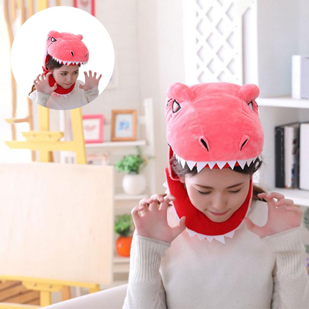 Cute Dinosaur Head Hat Cosplay Headgear Animal Warm Hat Party Hats PP Cotton