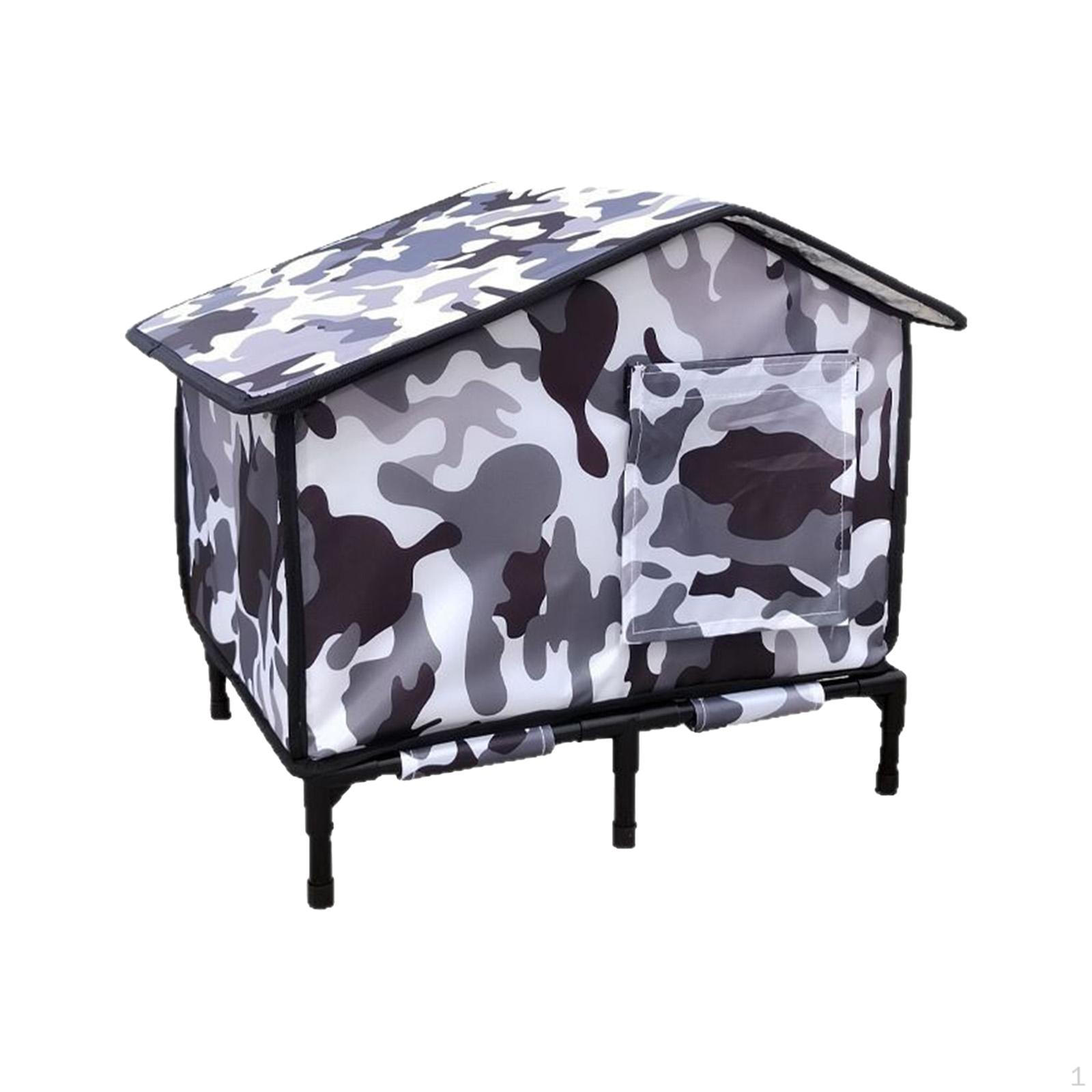 

Outdoor Cat House Waterproof Pet Supplies Dog Bed Windproof Elevated Feet Kitten Shelter for Garden