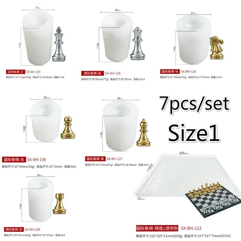 1KS DIY Šachová silikonová forma 1ks/sada Svíčková silikonová forma Kreativní nástroje na pečení čokolády