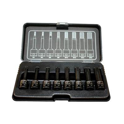 Spline Impact Socket Set 3/8" Cr-Mo M4-M16