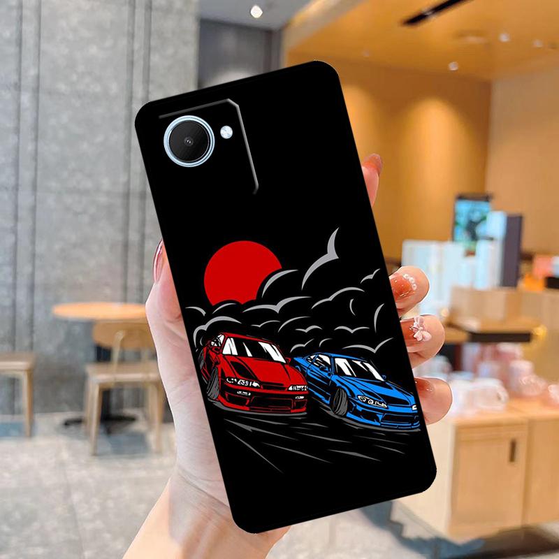 

Японский спортивный автомобильный чехол JDM для Realme C55 C33 C31 C35 C30 C11 C15 C25s C21Y GT Neo 5 3T 2T 8 9 10 11 Pro Plus Realme C35