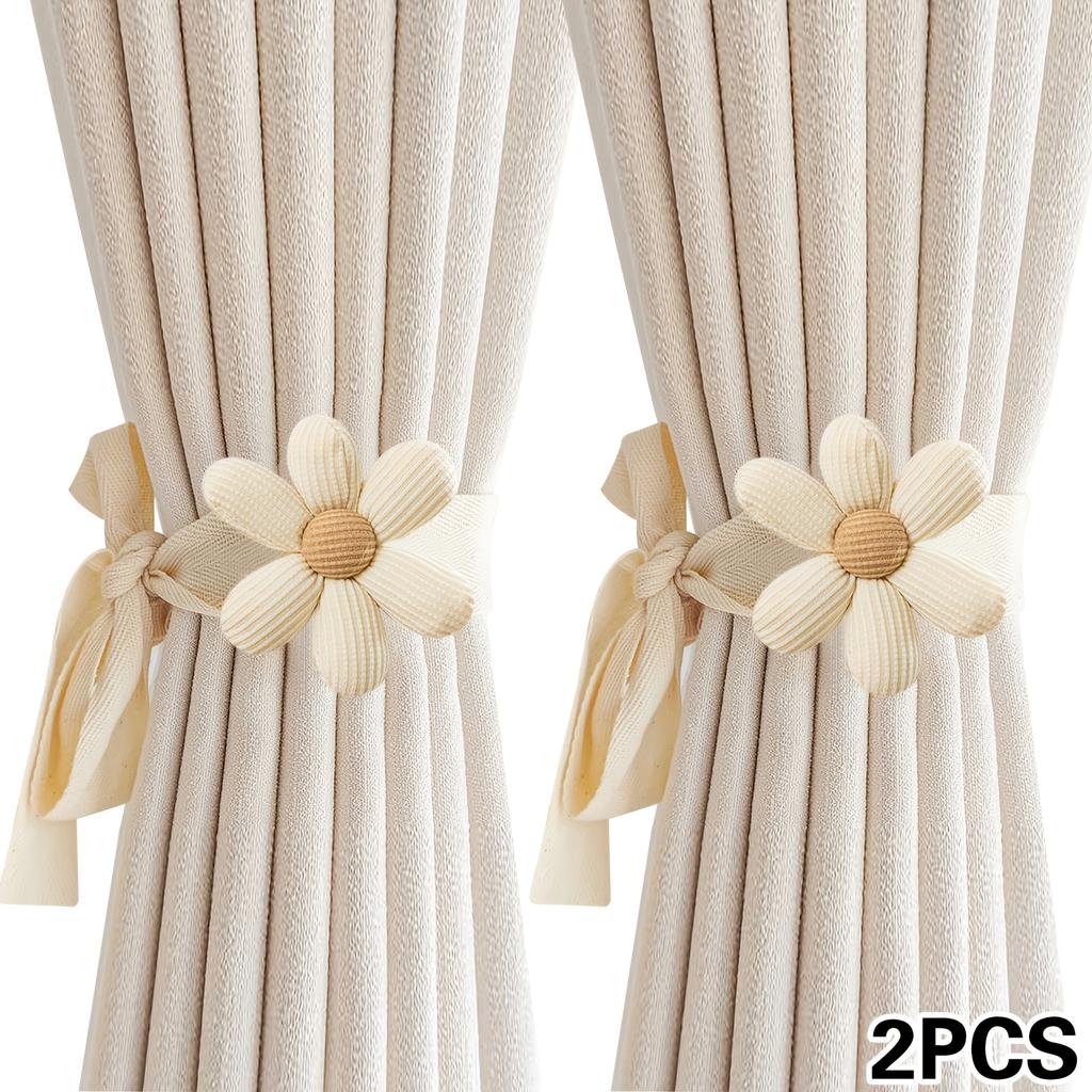 2pcs Modern Polyester Curtain Tiebacks, Adjustable No-Drill 3D Cartoon Animal Design, Creative Window Drapery Holdbacks for Living Room Decor