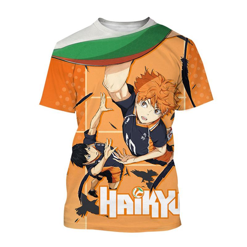 Fashion 3D Anime Print T Shirt For Men Hip Hop Trend Harajuku Children T-Shirt Outdoor Volleyball Sports Top Casual Short Sleeve
