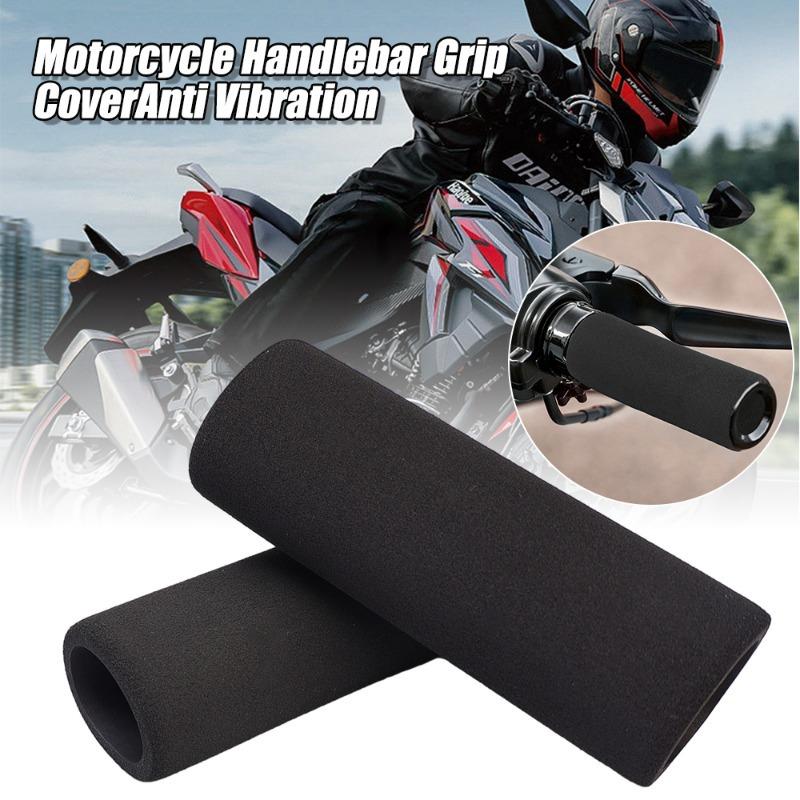 2 Stück Universelle Motorrad Lenkergriffe Rutschfest Weicher Schaumstoff Motorrad Radfahren Lenker Anti-Vibrations Griffabdeckung Zubehör