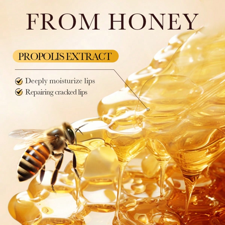 1Pc Propolis Lip Balm, Hydrating, Moisturizing, Anti-Cracked Lip Care Lip Gloss,Prevent Peeling And