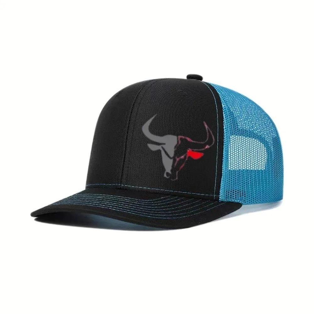 2026 New Casual Bull Head Print Summer Baseball Cap Breathable Hip Hop Sports Visor Mesh Adjustable Sun Hats Men Women