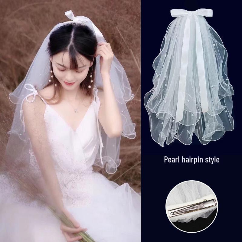 Golden Crown Veil Set: Bridal Hair Accessories & Wedding Photo Prop