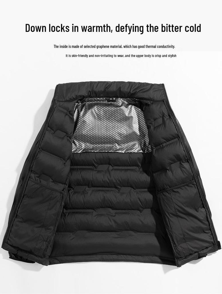 Men's Autumn/Winter Windproof 3-in-1 Down Jacket - Warm, Velvet-Lined Sports Coat