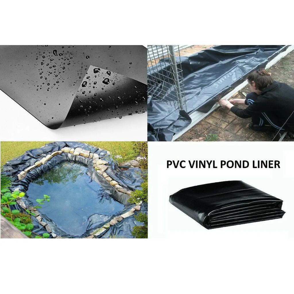 5x10ft PVC Membrane Reinforced Landscaping HDPE Pool Fish Pond Liners Outdoor Fish Pond Liner Waterproof Cloth Gardens Pools