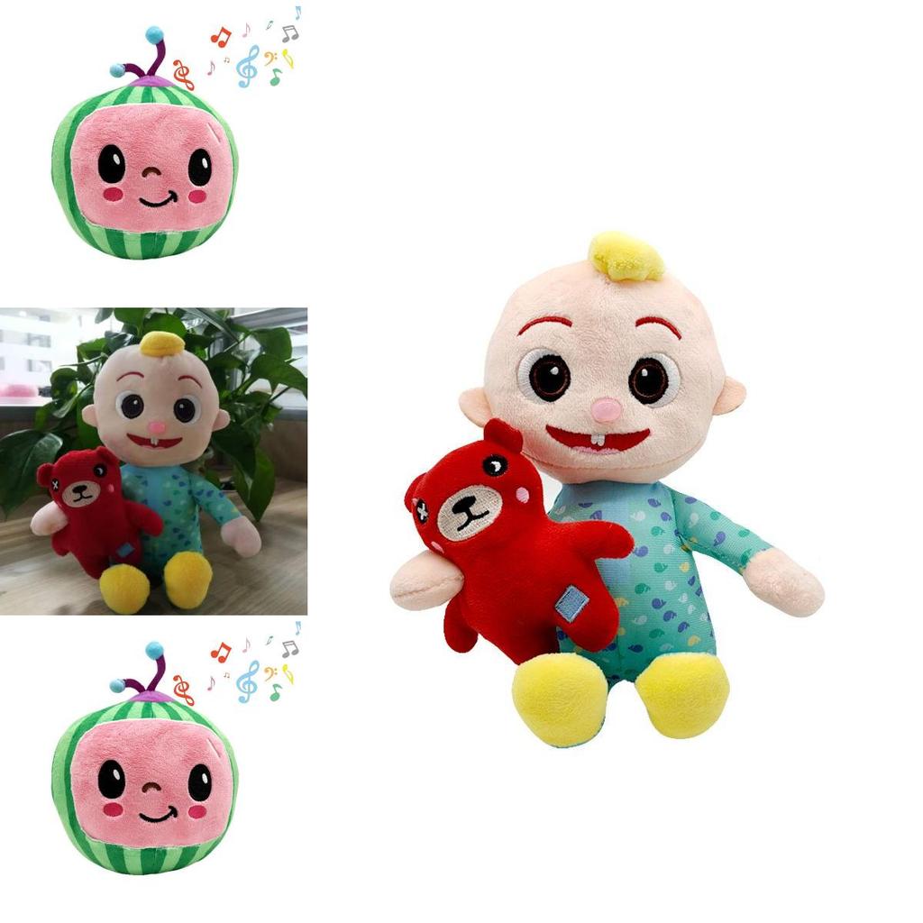 Adorable Juguete Musical Kawaii Cocomelon Sandía con 8 Canciones en Inglés y Confort de Peluche