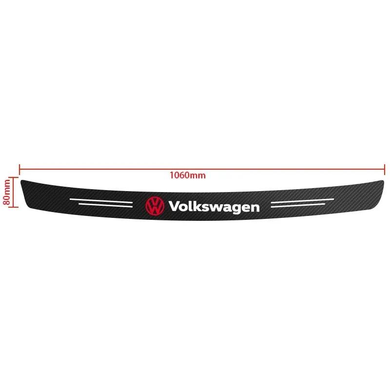 For Volkswagen VW Car Rear Bumper Protector Sticker Carbon Fiber Car Tail Trunk Guard Accessorie For Volkswagen Golf Passat Scir