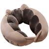 Cute Cat Cartoon Caterpillar U-shaped Pillow Travel Office Lunch Break Portable Neck Pillow Protection Pillow Nap Artifact