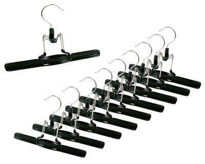 Wieszaki MAWA na spodnie i spódnice 26 cm Zestaw z gwarancją antypoślizgowe, Szerokie, mat26, 10, Czarny, 10-letni
