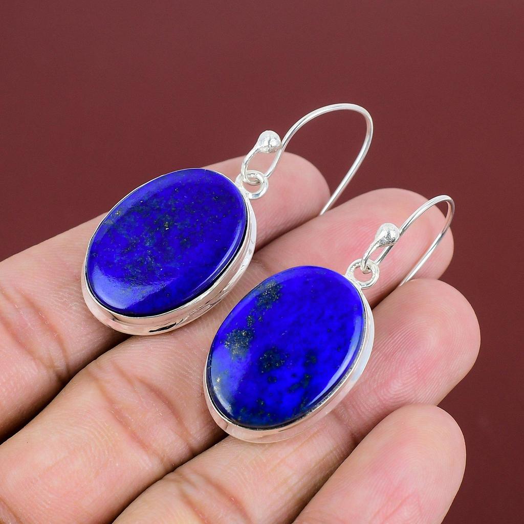 Lapis Lazuli Earrings Gemstone Earring Decent Jewelry 925 Sterling Silver Earring Handmade Earring Natural Lapis Lazuli Jewelry Gift For Her