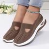 Women'S Shoes 2025 New Style, Breathable Knitted Shoes for Women, Trendy Lace-Up Sports Shoes for Cross-Border Trade