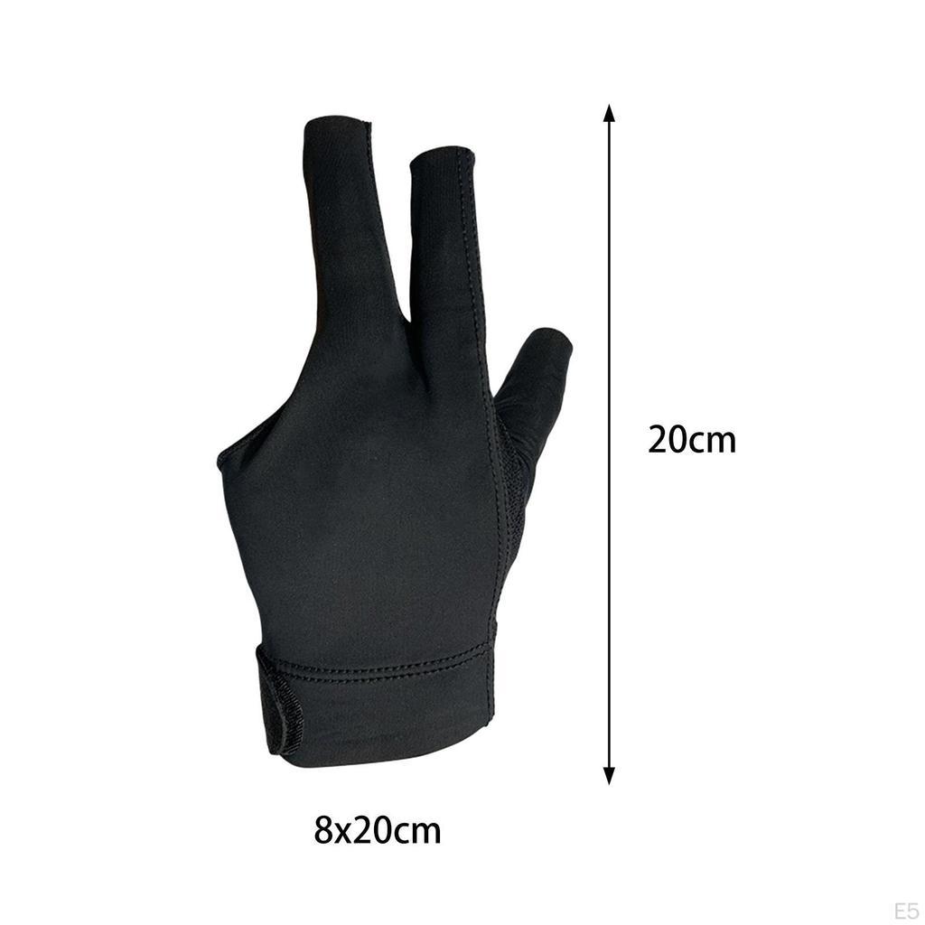 Gant De Billard 3 Doigts - Magnétique - Tissu Respirant - Ajustement Ergonomique - Pour Joueurs Débutants Et Confirmés