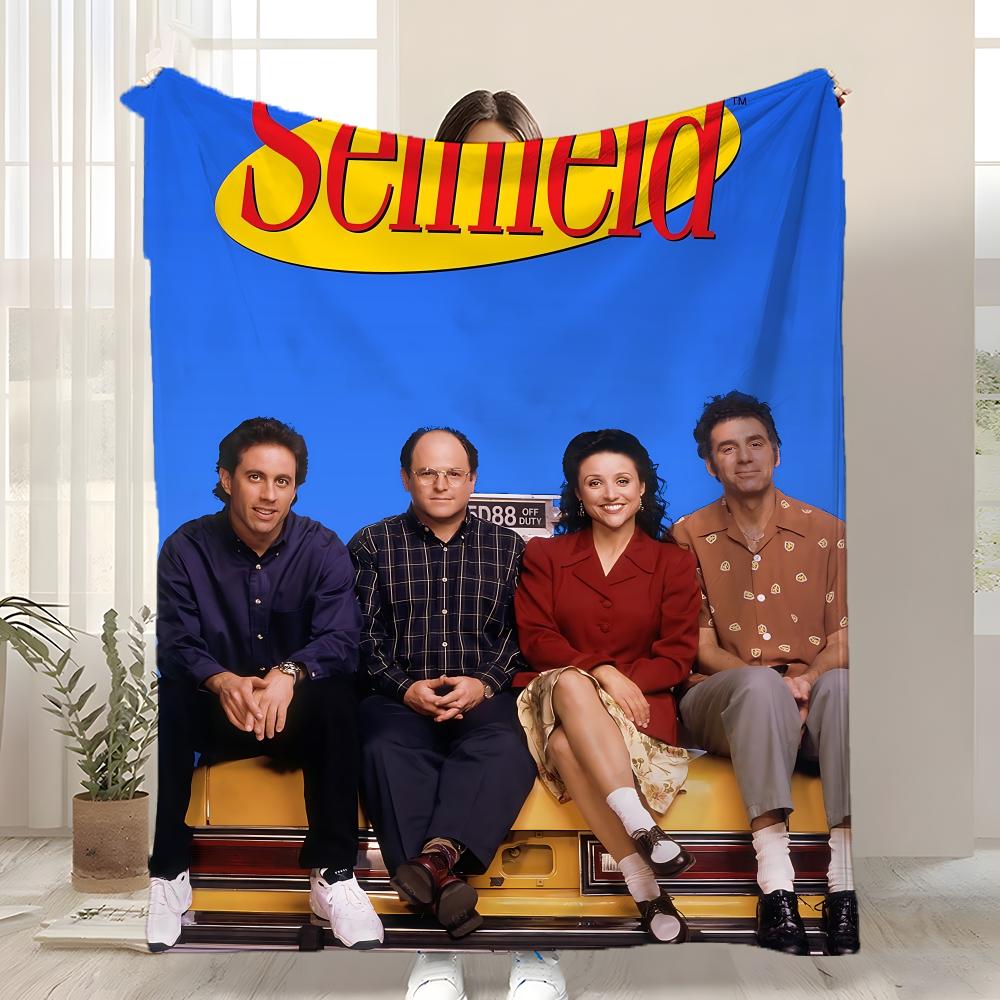 TV Seinfeld Wurf für Kinder Flanell-Kuscheldecke Weich Warm Antistatisch Waschbar Ganzjahres