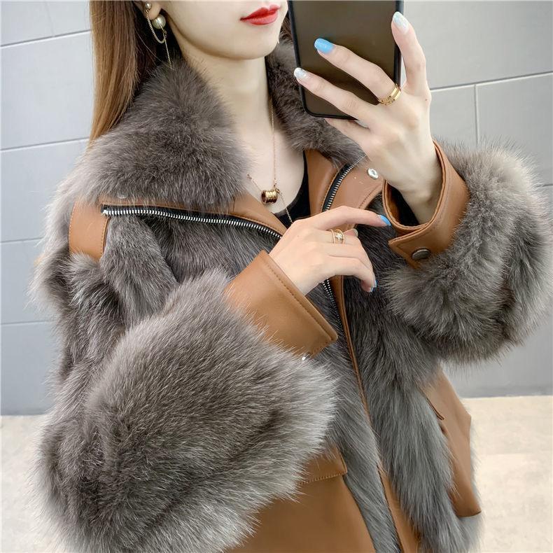 Winter Faux Fur Coat Women Korean Style Short Warm Fashionable Jacket