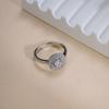 European and American Rings with Micro Set Zircon Silver Rings for Women  Platinum Luxury Imitation Diamond Rings