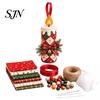 Handcrafted Holiday Display Items DIY Patchwork Ornament Kit for Christmas Decoration, Decorative Fabric Traditional Winter Charm Ornaments Craft Set