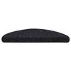 VidaXL Tapis d'escalier autocollants 20 pièces 56 x 17 x 3 cm Noir Demi-rond 3365669