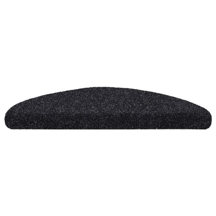VidaXL Tapis d'escalier autocollants 20 pièces 56 x 17 x 3 cm Noir Demi-rond 3365669