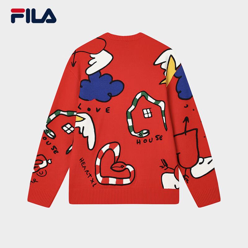 FILA Unisex New Year Graffiti Logo Knitted Sweater