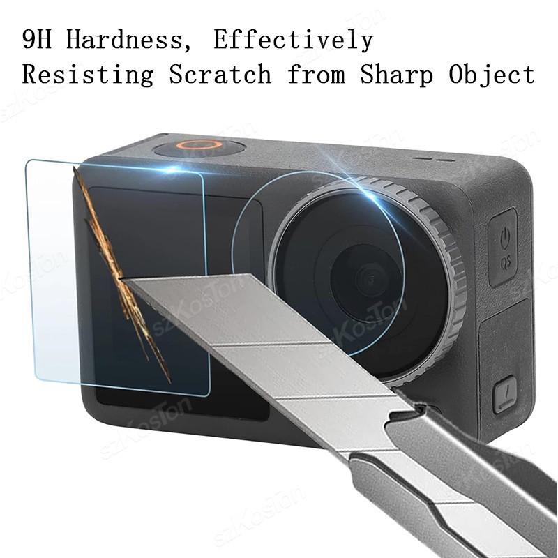 For DJI Osmo Action 6 Action 5 Pro 4 Screen Protector Tempered Glass Lens Cap Storage Case for DJI Action 4 5 6 Accessories