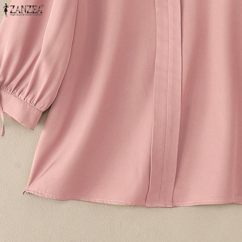 ZANZEA Women CasuaL V-Neck Solid Color 3/4 Sleeve Loose Blouse