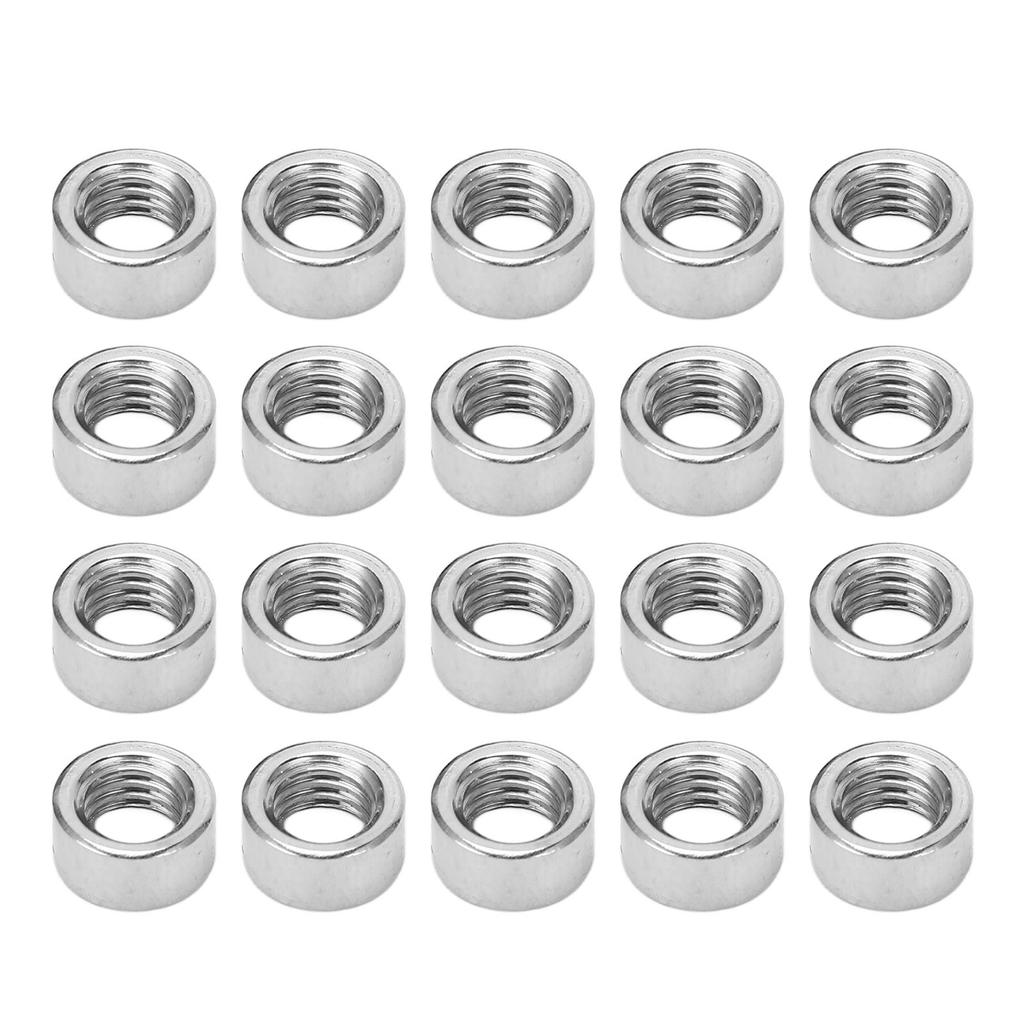 20 Pcs Round Connector Nut M8x12.5 12 L6mm Rod Coupling Nuts Stainless Steel Threaded Sleeve Rods
