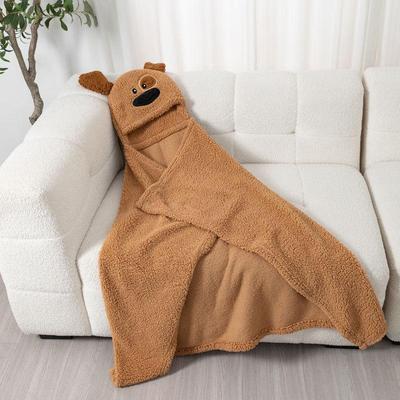 Thickened Velveteen Lamb's Wool Blanket & Shawl - Sofa Throw, Office, Kids Embroidery
