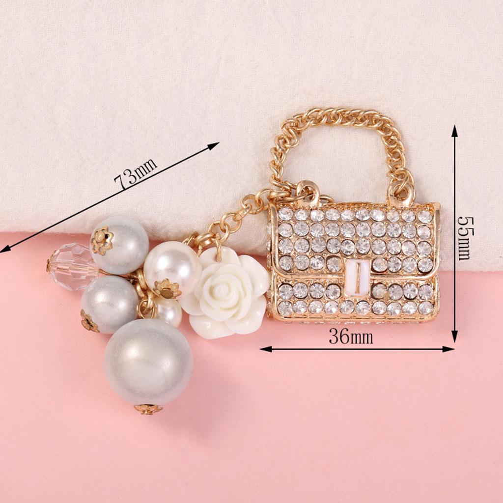 Creative Pearl Bag, Phone Case Accessories, Diamond Inlaid Hanging Decoration, Car Accessories