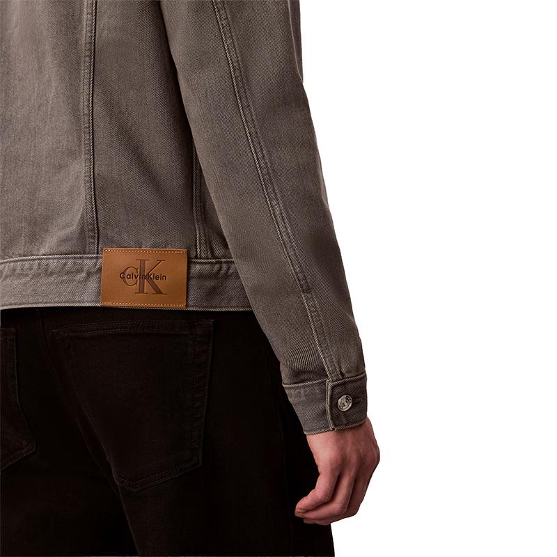 Calvin Klein American Style Retro Minimalist Lapel Denim Jacket Unisex jackets 4LF760G