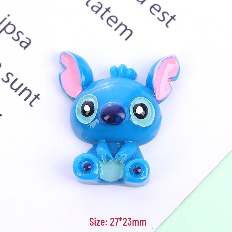 Cartoon Stitch Epoxy Phone Case & Resin Fridge Magnet Storage Box Sticker Set