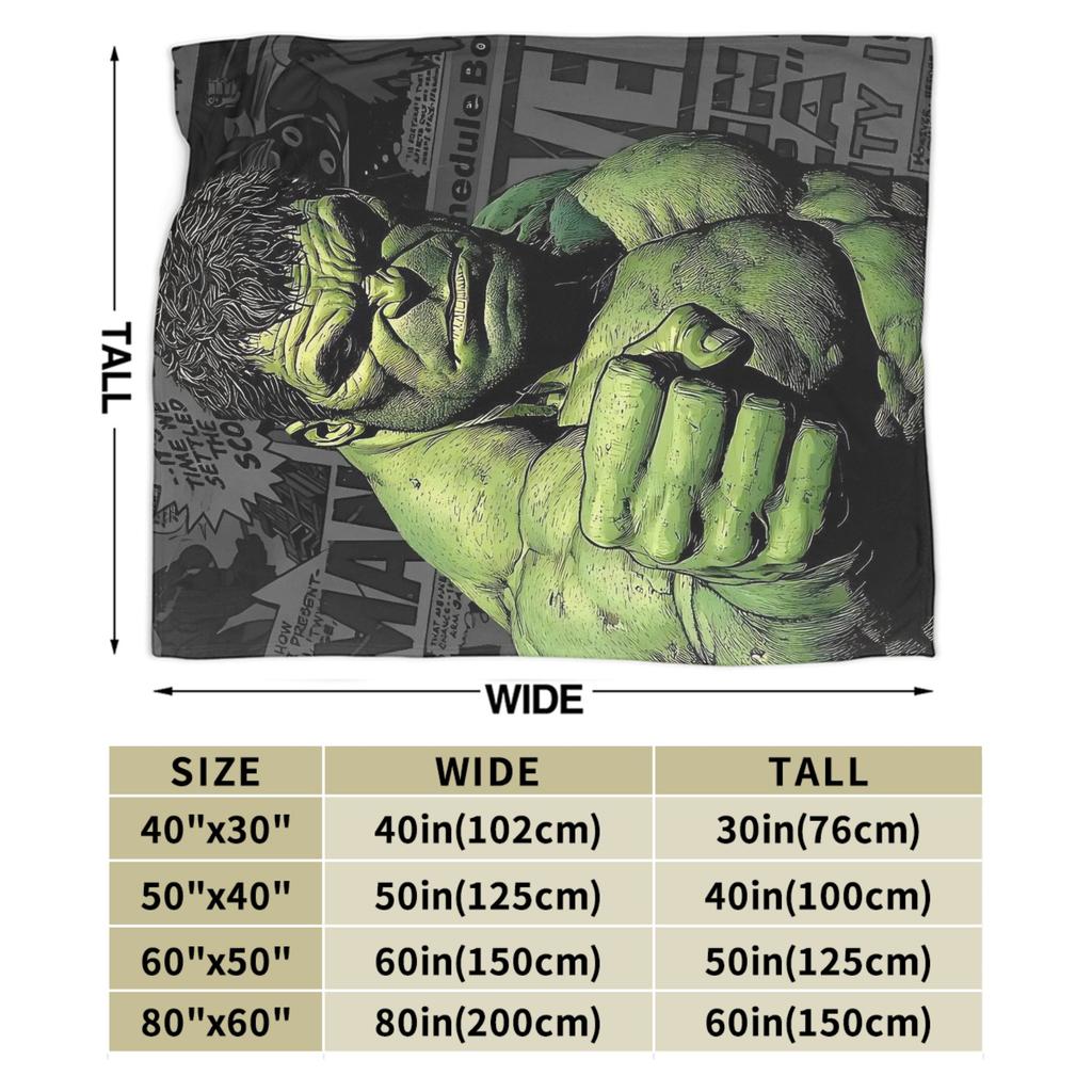 Hulk Flannel Blankets Warm Bedding Throws for Couch Bed Picnic Novelty Bedspread Sofa Bed Cover