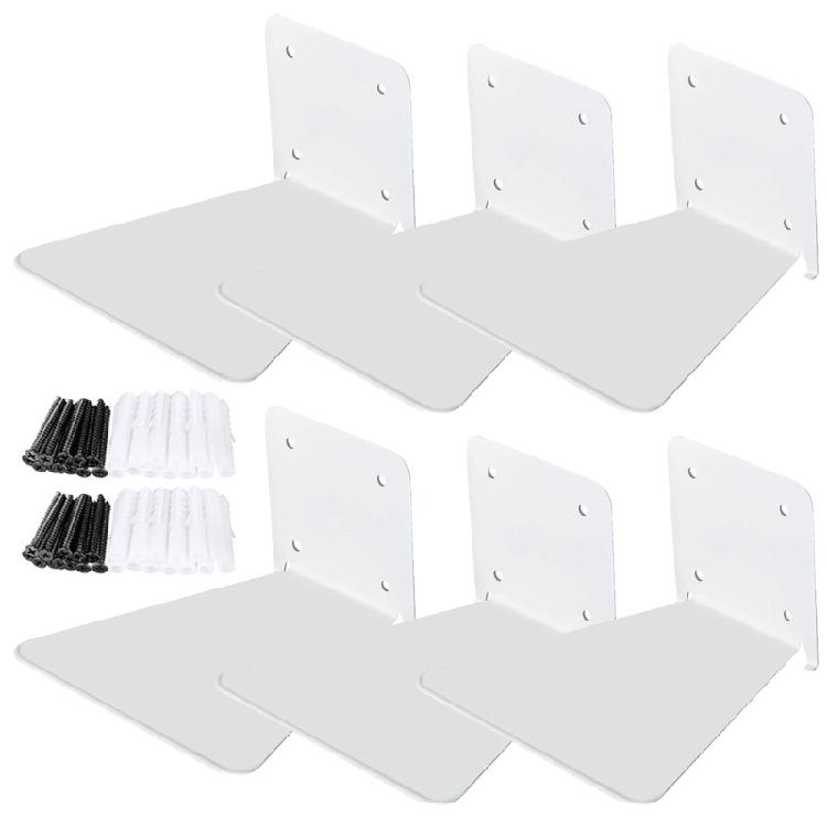 3xMetal Shelves Holder Wall Mounted Book Holder Multifunctional Kitchen Storage