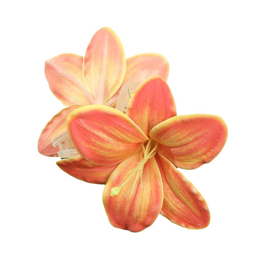

Large Shark Clip Calla Hair Clip Ponytail Clip Big Hair Claw Fashion Lilium Flower Hair Claw Daily оранжевый