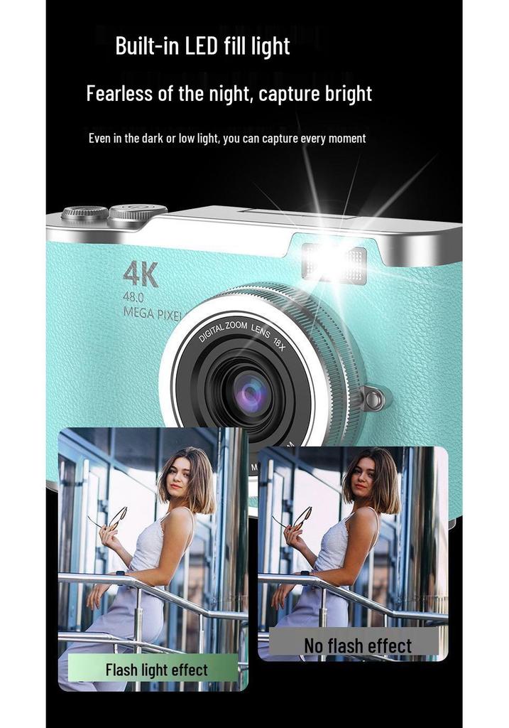 Cross-Border HD Digital Mini Camera for Students - Retro CCD Children's Party and Travel Photographer.