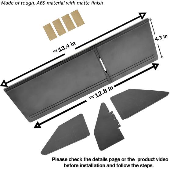 TACORBO Glove Box Organizer Compatible With RAV4 2025 2024      Accessories, Ert Glove Compartment Dividers Black ABS Materials – Not For Large