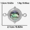 4Pcs No Fade Metal Stainless Steel Charm Real Natural Abalonewhite Shell Angel Sun Connector Charms For Jewelry Making Supplies