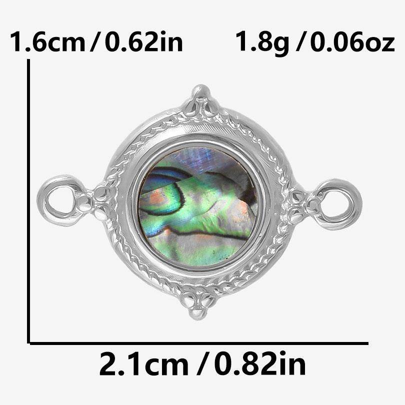 4Pcs No Fade Metal Stainless Steel Charm Real Natural Abalonewhite Shell Angel Sun Connector Charms For Jewelry Making Supplies