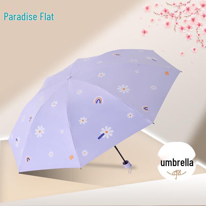 Paradise Anti-UV Black Coating Foldable Sun & Rain Umbrella