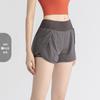 Women's Quick-Dry Breathable Yoga Shorts with Side Pocket - Anti-Exposure Design