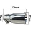 3 Inch Inlet Exhaust Tip 3.5"" Inch Outlet 20cm Long Exhaust Tip IN 76mm Out 89 Mm Stainless Steel Exhaust Tailpipe Tip