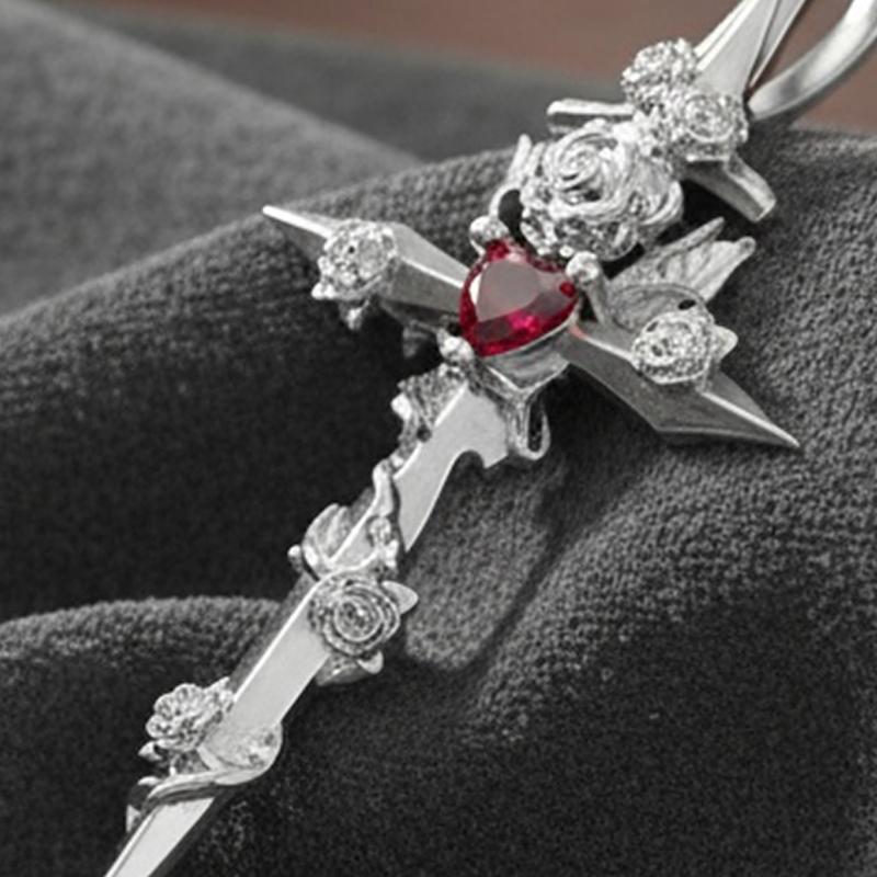 Rose Thorns Heart Stud Piercing Ear Cuff Needle Party Wear Earring for Trendy Women Music Festival Accessories