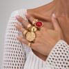 Gothic 7Pcs/Set Gold Color Open Rings 2025 Trendy Punk Chunky Party Jewelry Geometric Adjustable Irregular Creative Wrinkled