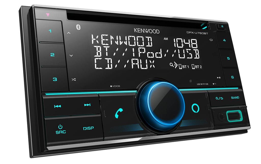 Kenwood 2DIN autorádio MP3 WMA AAC WAV FLAC kompatibilní s CD USB iPod Bluetooth KENWOOD DPX-U760BT
